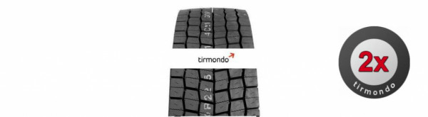 2x 315/80R22.5 HANKOOK DH31 156L